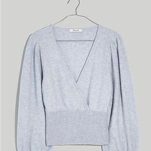 Wrap V-Neck Sweater in Coziest Yarn